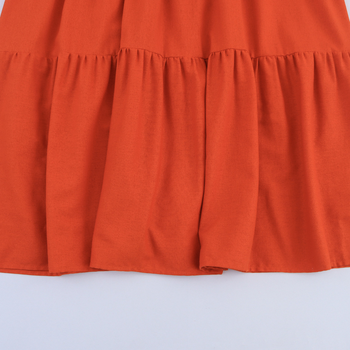 V-neck Elegant Stitching Short Sleeve Dress Tight Waist French Style