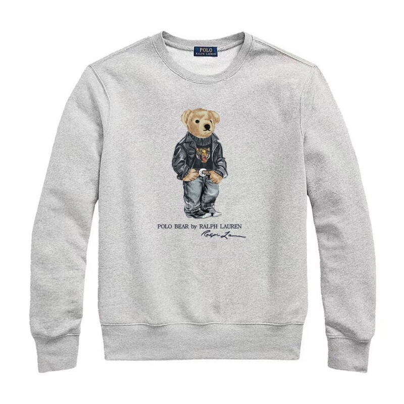 In stock 2025 cross-border POLO BEAR co-branded round neck sweatshirt, long-sleeved pullover, autumn base shirt, bear couple style In stock 2025 cross-border POLO BEAR co-branded round neck sweatshirt, long-sleeved pullover, autumn base shirt, bear couple style