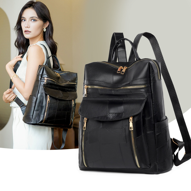 Mochila bolso femenino 2024 nueva moda retro señoras mochila casual de gran capacidad bolso de viaje al por mayor