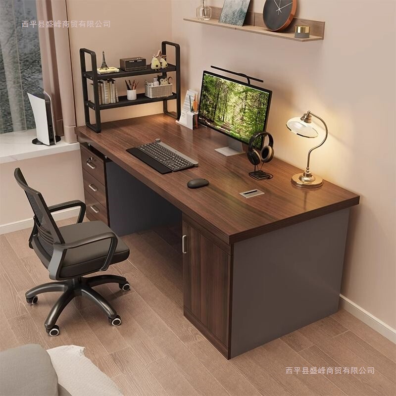 Office Desk, Home Computer Desk, Simple Modern Desk, Student Study Desk with Storage Rack, Large Work Table