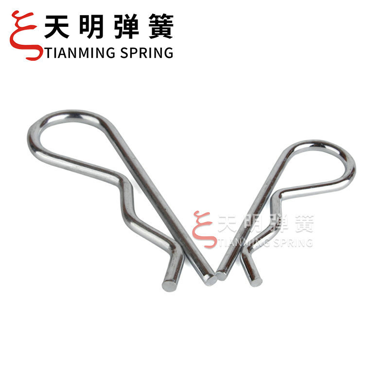 厂家供应不锈钢精密五金插销弹簧夹子开口闭口发夹卡簧橱柜门窗