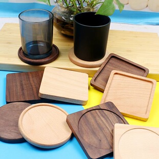Walnut Creative Tea Cup Mat Japanese-style Tea Ceremony Tea Cup Coffee Insulation Mat Beech Multi-specification suit Coaster