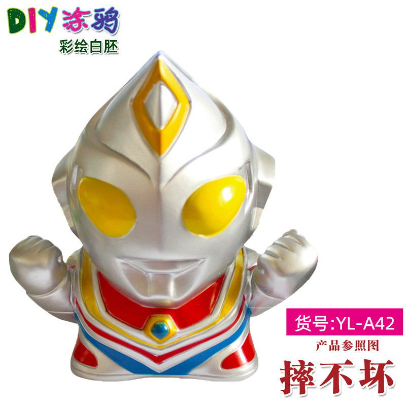 Gran vinilo yeso muñeca embrión blanco al por mayor puntada alcancía gran puntada artesanal DIY colorear blanco