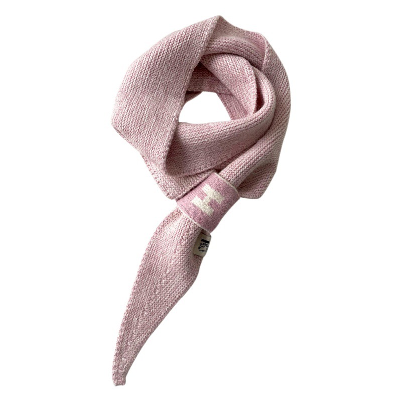 Lana de punto pequeña bufanda para las mujeres otoño e invierno estilo coreano versátil perezoso Cruz engrosada caliente cuello protección bufanda oído toalla