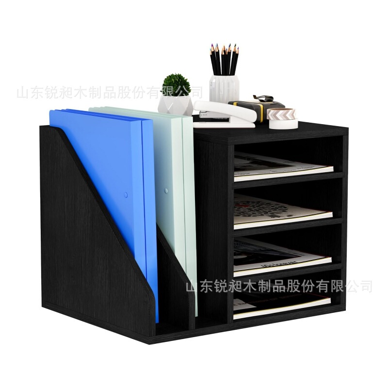 Storage Rack, Cleaning Multi-Layer Rack, Wooden Desktop Storage Box, Office File Rack, Storage Study Room Organizer Rack