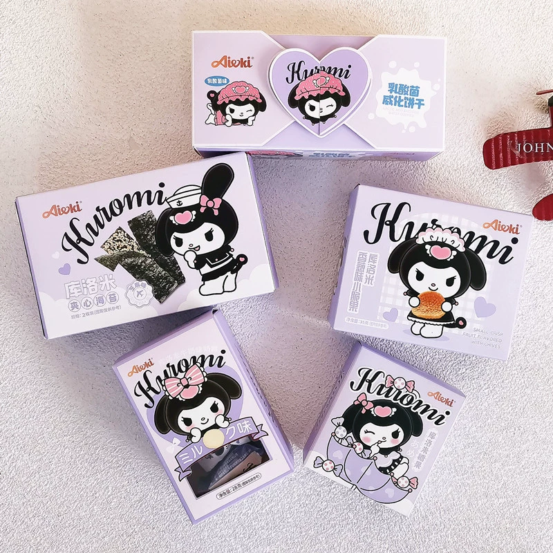 Snack Box (Kuromi) assorted seaweed, wafers & milk candies — gift boxes 20–40 g