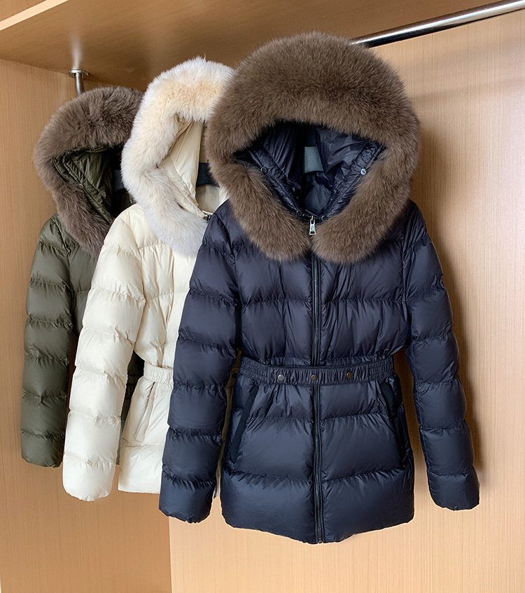 Women's Clothing fox fur collar down jacket_voghion.com