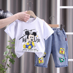 男童夏款套裝2023新款帥氣時髦兒童夏裝短袖兩件套男孩夏季童裝潮