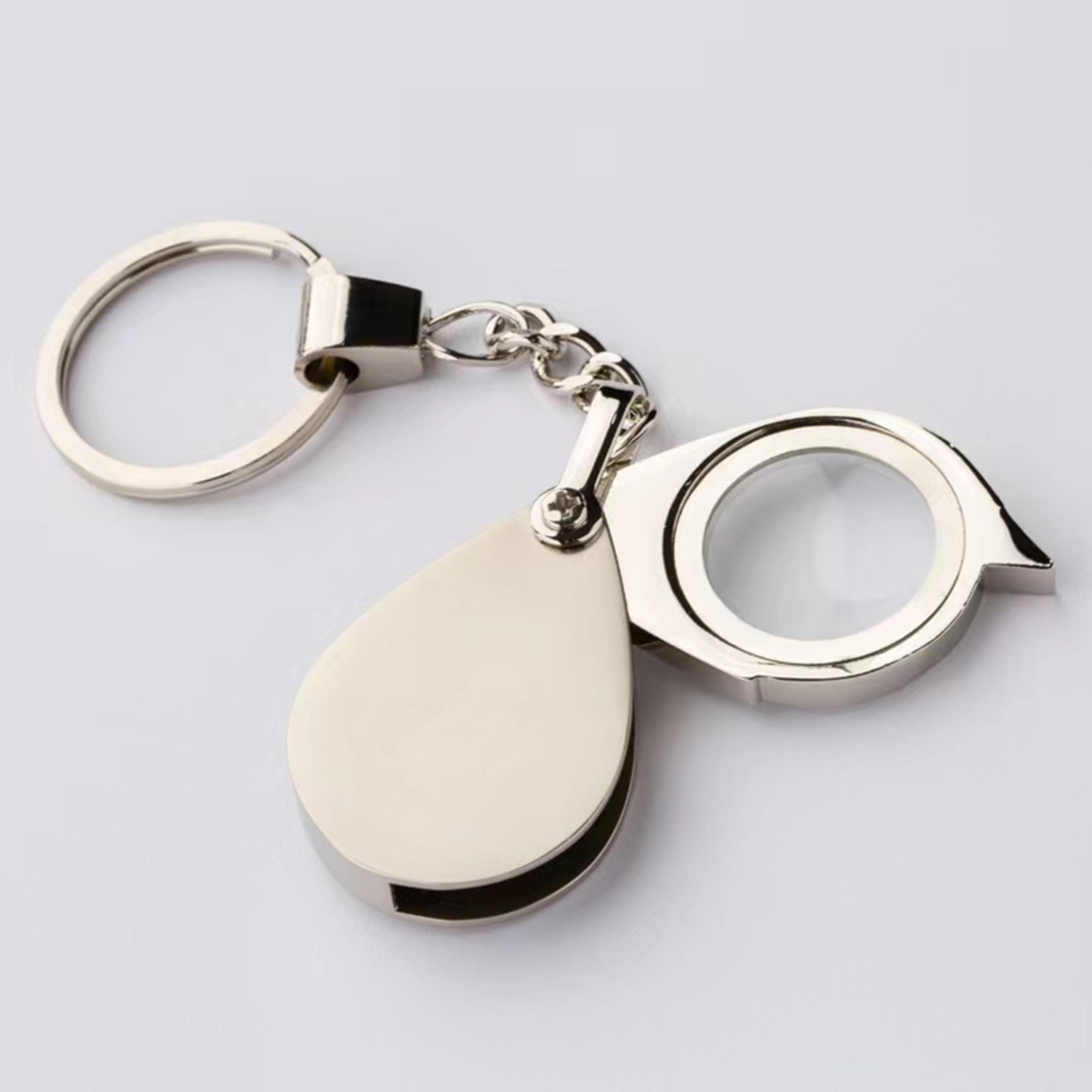 XT-25金属钥匙扣放大镜迷你便携式放大镜10倍阅读鉴定展会礼品