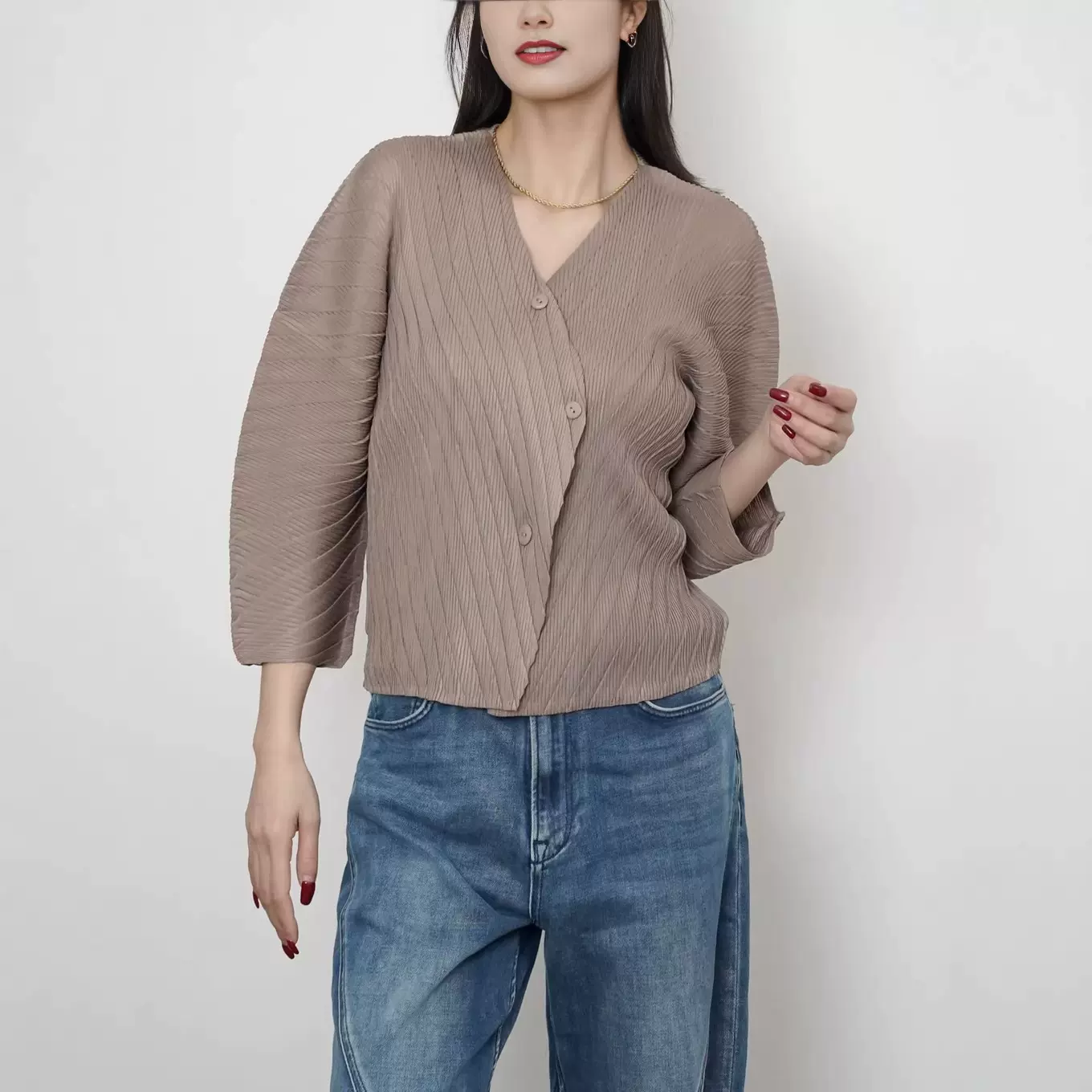 三宅2026春季新款针织开衫上衣女宽松显瘦外套高级感南油高端女装