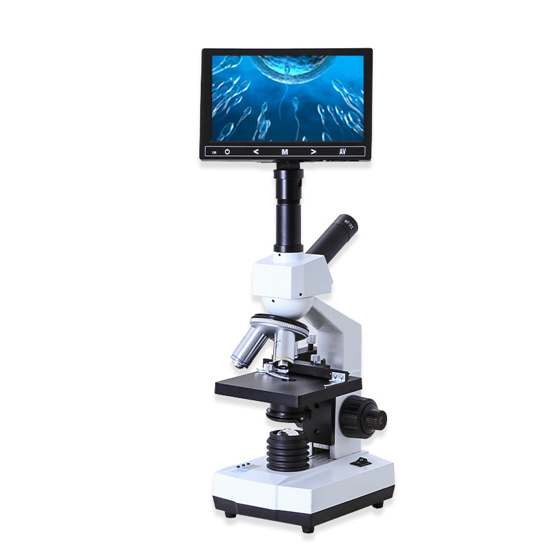 Microscopio biológico de calentamiento de temperatura constante de alta potencia de alta definición, acuicultura profesional, observación de espermatozoides, ovarios, ácaros, bacterias