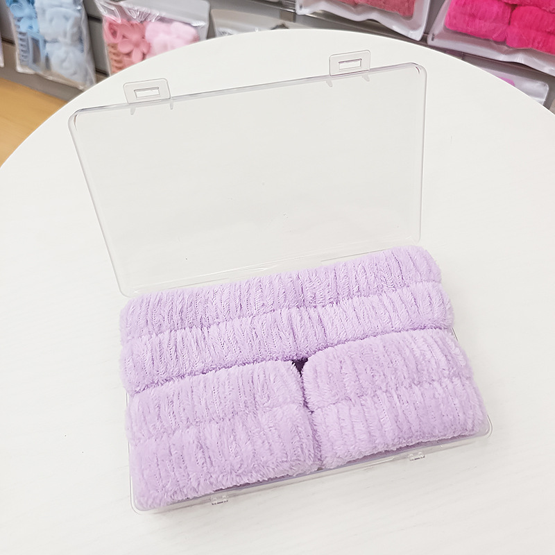 洗脸发带三件套洗漱防水防湿袖敷面膜束发带简约头带女用发捆发箍|undefined