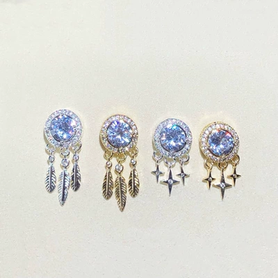 14K Gold-Filled Color-Preserving Crystal DIY Accessories Dream Catcher Magic Box Feather Tassel Spacer Bead Bracelet Necklace Material Jewelry