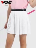 Юбка для девочек PGM Golf, летняя быстросохнущая спортивная юбка, плиссированная юбка с эластичной резинкой на талии, прямые продажи с фабрики