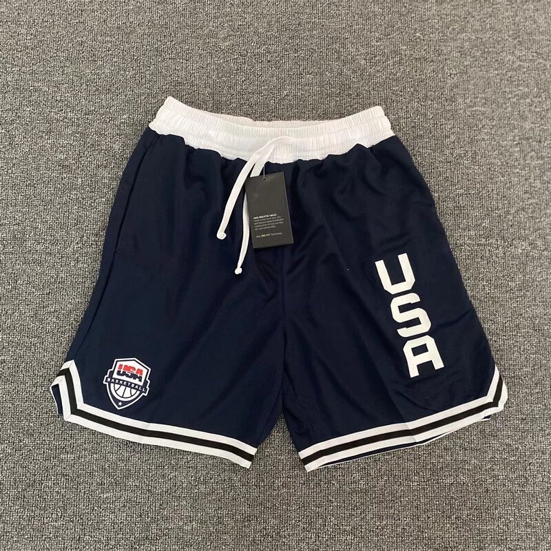 American basketball shorts for men, quick-dry sports shorts for running and fitness training, US Dream Team knee-length shorts