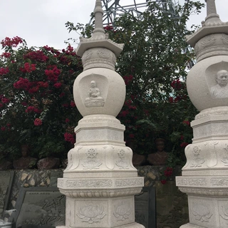 大理石佛塔雕刻 寺庙石雕舍利塔小型佛塔加工 可安装大小可定