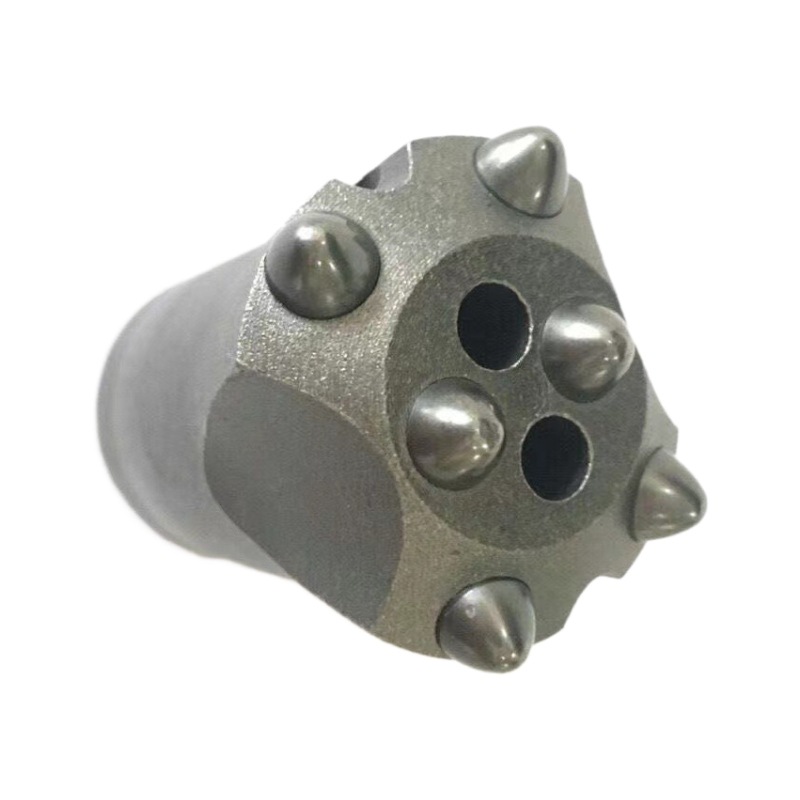 Broca de diente de bola 28 Broca de perforación de roca para minería prensada en frío de aleación 32 Broca de varilla de anclaje Alto horno 38 Broca de diente de bola