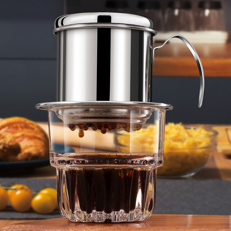 Vietnam Pot Coffee Hand Drip Pot Coffee Filter Cup 304 Stainless Steel Vietnam Coffee Pot Home Brewing Pot