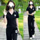 Sportswear Casual suit Women's 2024 Summer New Fashionable Western Style Internet Celebrant Age-reducing Casual Wide-leg Pants Two-piece Set