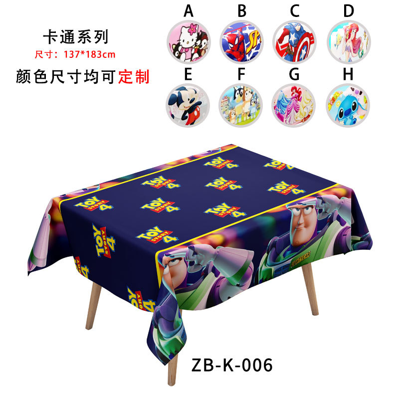 Mantel desechable para fiesta de la Copa Mundial 2026, mantel de Disney perlado, material MOPP sin necesidad de lavado
