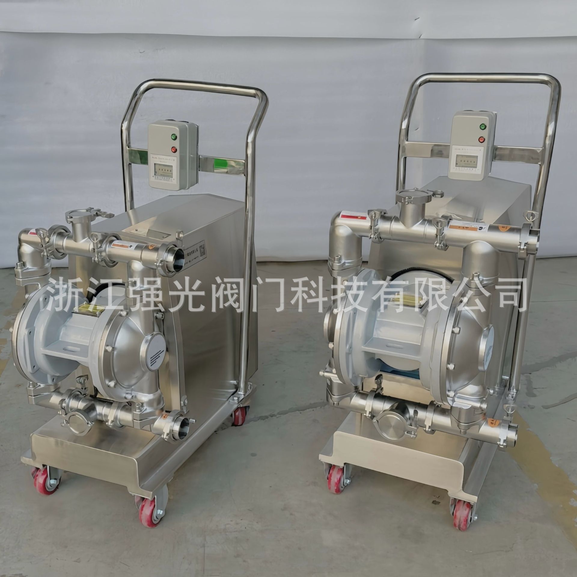 304/316L移动式带推车卫生型食品级不锈钢电动隔膜泵