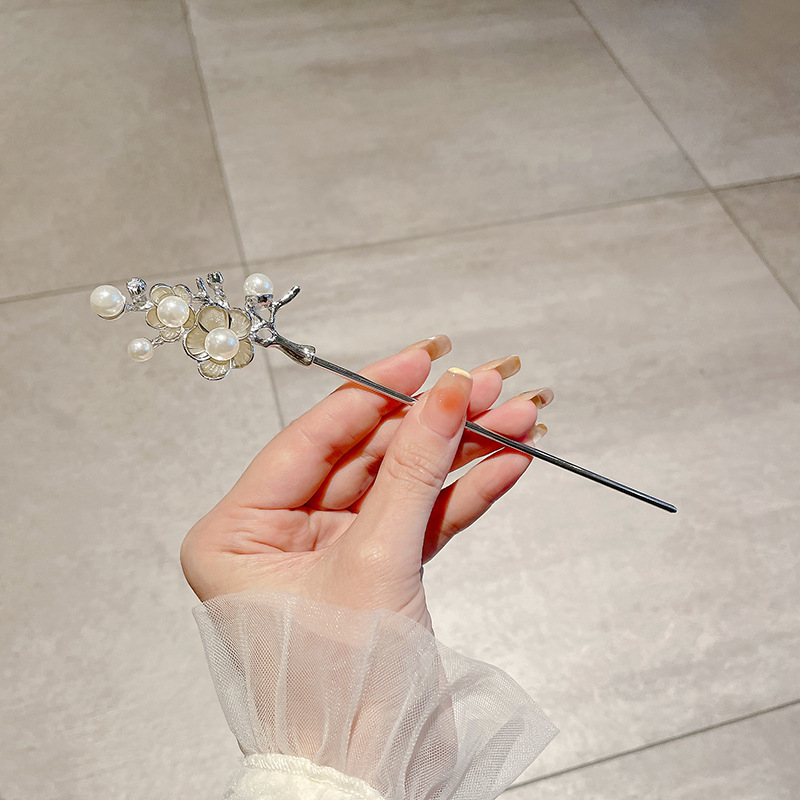 Orquídea de estilo antiguo broche de orquídea de franela nuevo estilo chino de primavera adornamiento de cabello temperamento disco broche de cabello simple broche nicho tocado