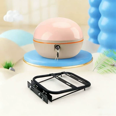 Electric car tail box: Pedal Electric Bicycles, Storage Box - smart-powder-bracket-brown-bottom