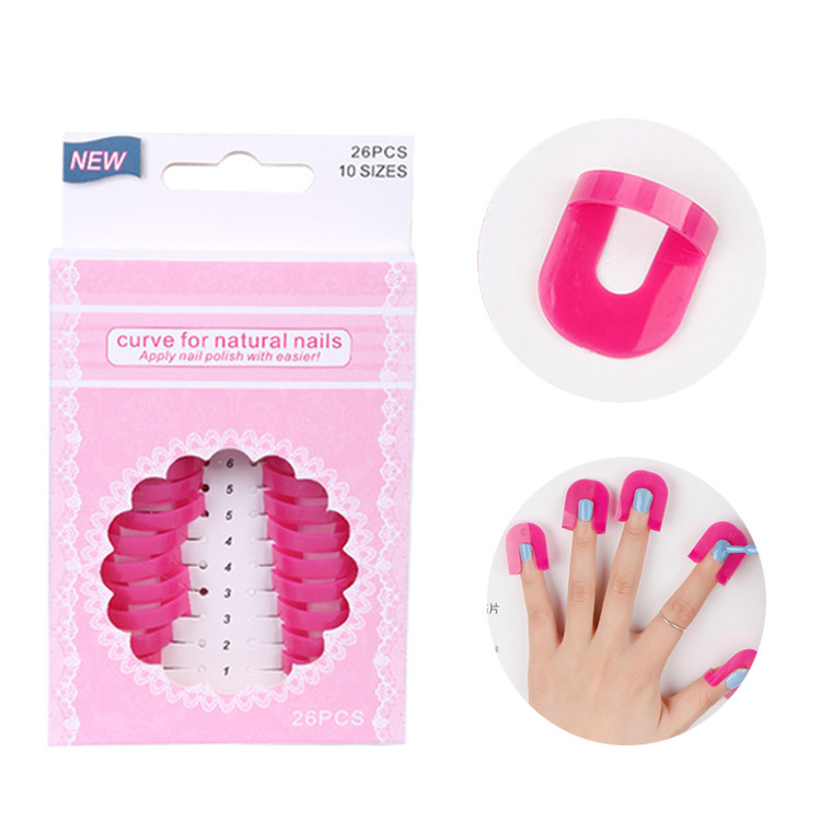 Manicure Anti-Spill Clip Nail Polish Glue Nail Anti-Spill Auxiliary Tool Boxed French Armor Novice Model Clip
