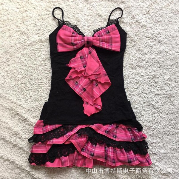 summer retro trend elegant sexy dress with bow