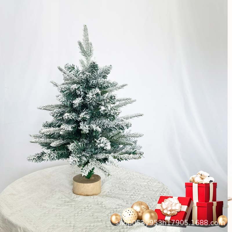メーカー直販現物落雪植毛pe混合クリスマスツリーミニ小型木飾りテーブル飾り物|undefined