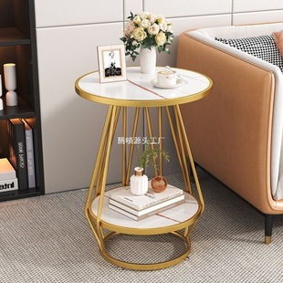 Small Round Table Coffee Table Light Luxury Modern Living Room Home Corner Table Sofa Side Table Balcony Simple Mini Bedside Small Table