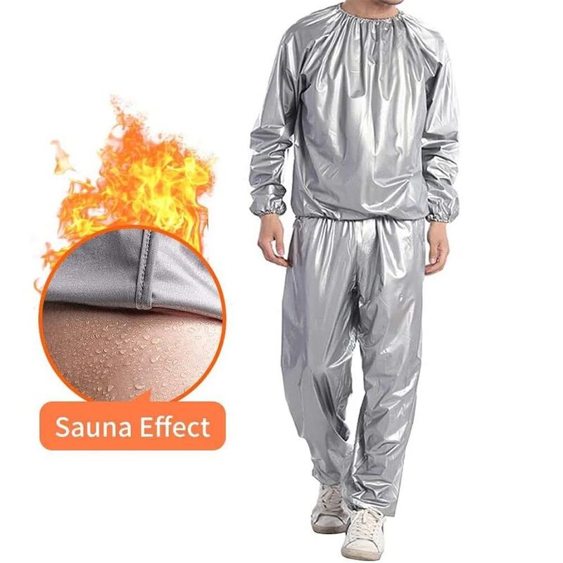 X Sweat-Inducing Gym Workout Sweat Suit for Men and Women, Sweat-Inducing Clothing Set, Pvc Sauna Suit, Yoga Fitness Suit