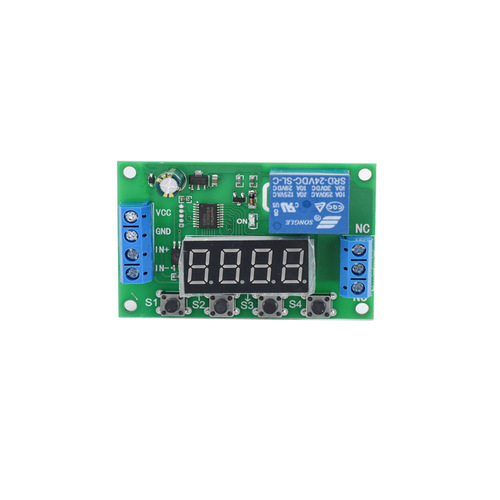 AC/DC delay relay with automatic disconnection, 12V/24V trigger, infinite cycle time control switch