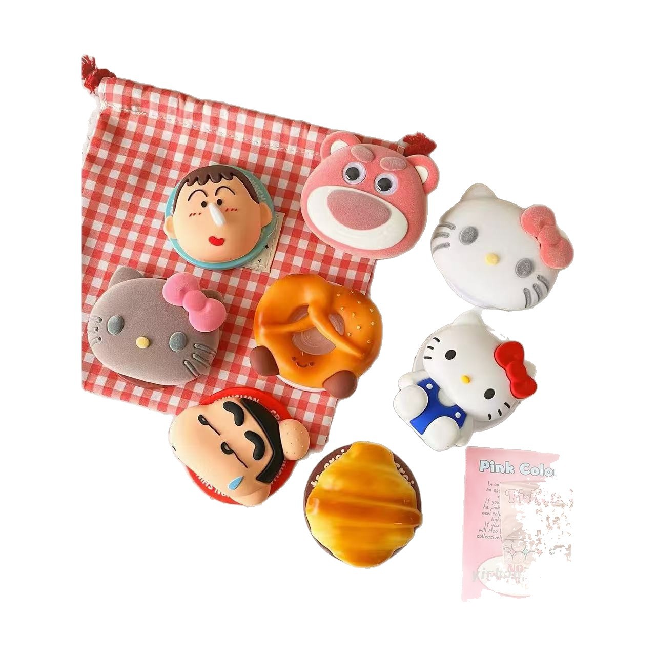 Super lindo lindo pequeño nuevo gato kt pan soporte de succión para Apple caso de teléfono móvil de escritorio contracción soporte de succión mujer