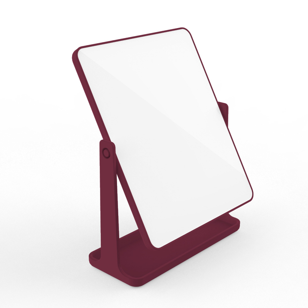 Espejo de maquillaje de escritorio espejo de vestidor dormitorio en casa Nordic giratorio simple cuadrado espejo de una cara