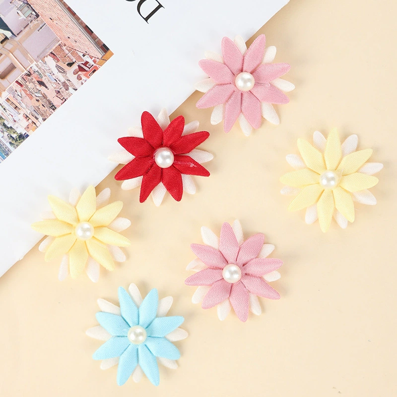 Новые в наличии ультразвуковое тиснение простой белый жемчуг ромашка цветок аксессуары для волос шпилька аксессуары из смолы ювелирные изделия
