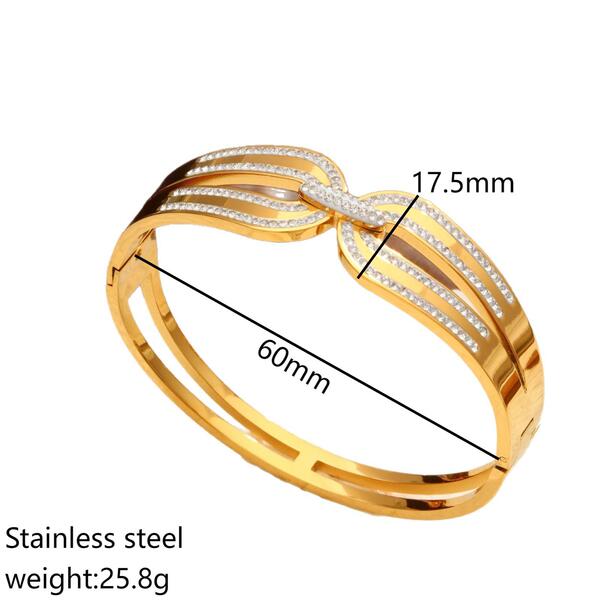 fashionable golden bracelet stainless steel