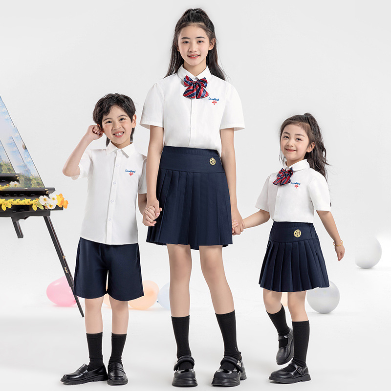 校服定制中小学生儿童班服毕业照幼儿园校园衬衣加工批发源头厂家