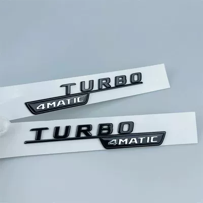 Car logo — CLA modified black tail emblem - standard-turbo-4maticglossy-black