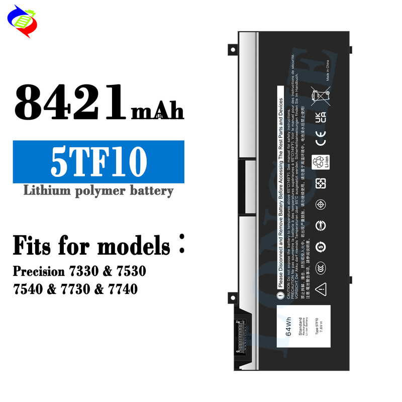 Suitable for Dell 5Tf10 Notebook Battery Precision 7330/7530/7540/7730/7740
