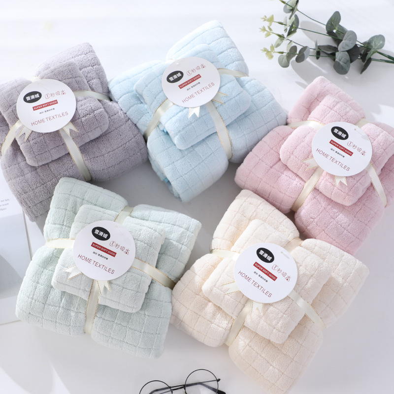 [High quality new] factory batch thickened coral fleece towel bath towel beach towel lint-free absorbent LOGO