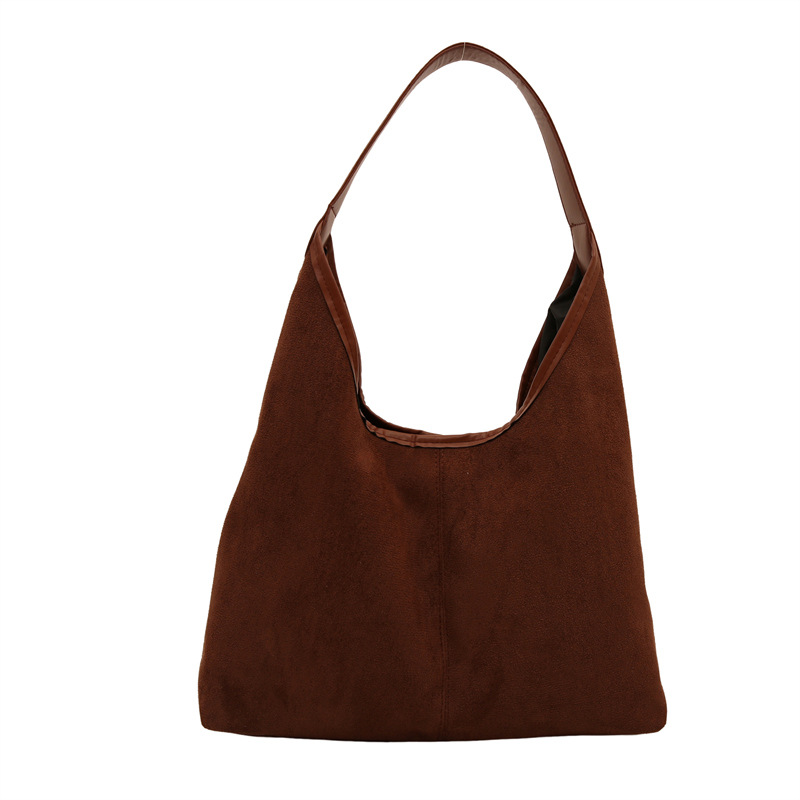 Otoño y invierno bolsas retro de gamuz, bolsas debajo de las axilas, bolsas para mujeres, bolsas de hombro de gran capacidad, bolsas de cubo. image 11