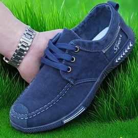 防臭老北京布鞋男款休闲鞋透气帆布鞋秋款男鞋一脚蹬男士板鞋子男