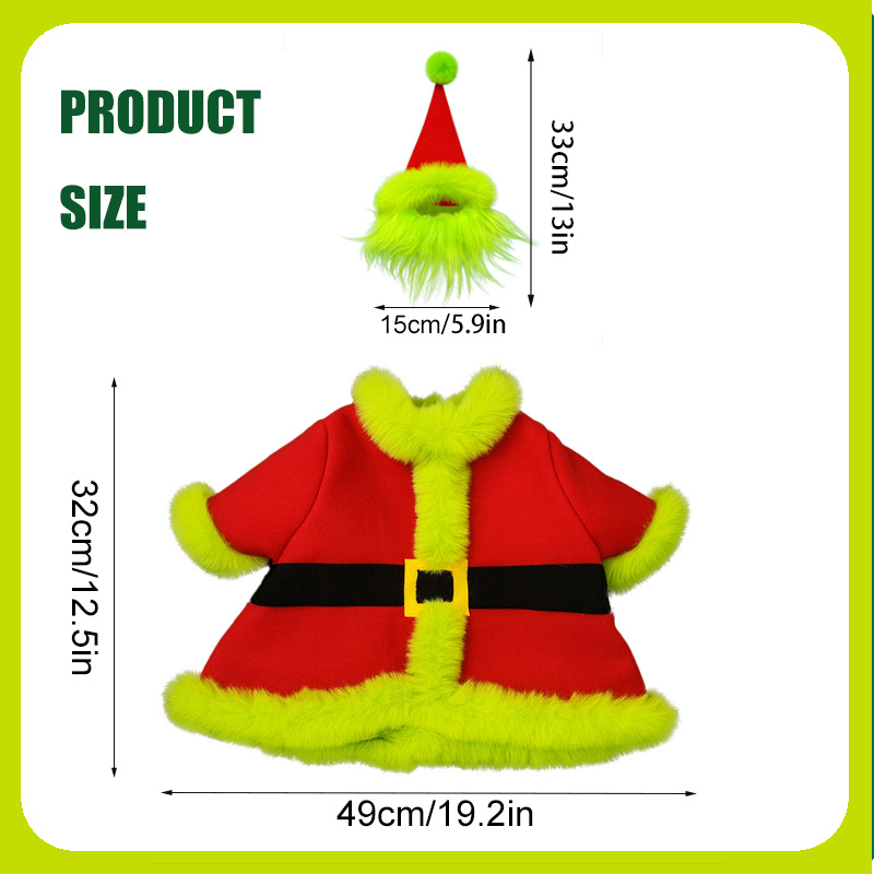 Porche gansos disfraces de Santa Claus Navidad Grinch verde extraña vestido de jardín decoración de jardín