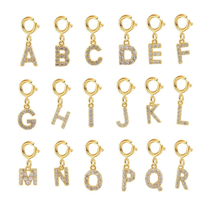 8g Weight Pendant Jewelry Making Type 6mm Jewelry Making Size Zircon Inlay Material 1 Piece Quantity Copper Material Letter Pattern Casual, Simple Style Style Inlay Craft 1 Piece 6mm Copper Zircon Letter Polished Pendant 无