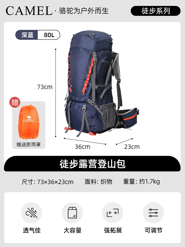 Capacious universal backpack for men and women for hiking for camping for traveling