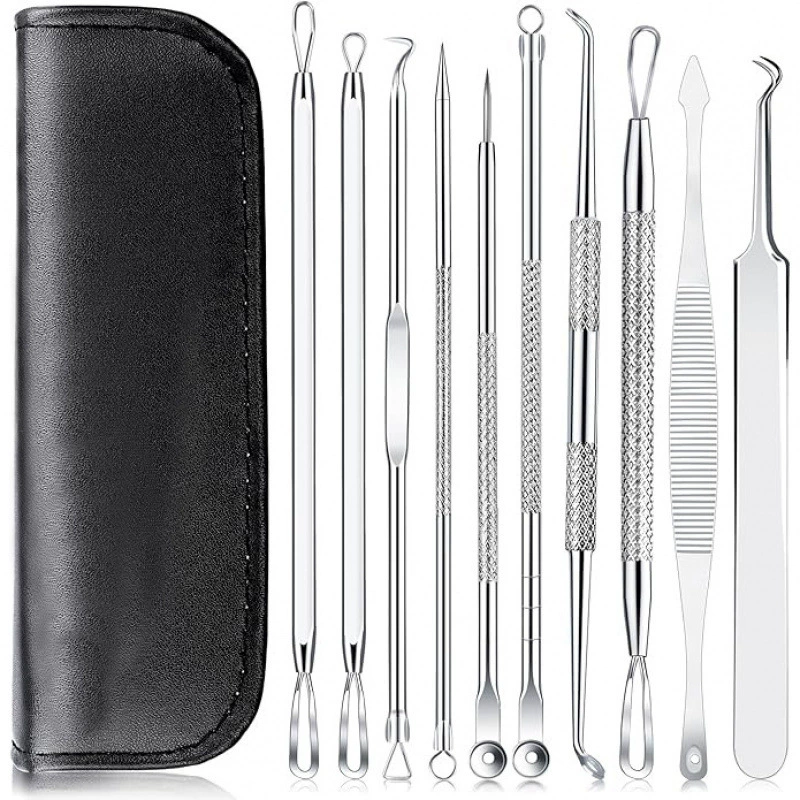 10 кусочков прыщей черноголовые инструменты для экстракции прыщей угри угри белая голова набор клеток зажим прыщей прыщи