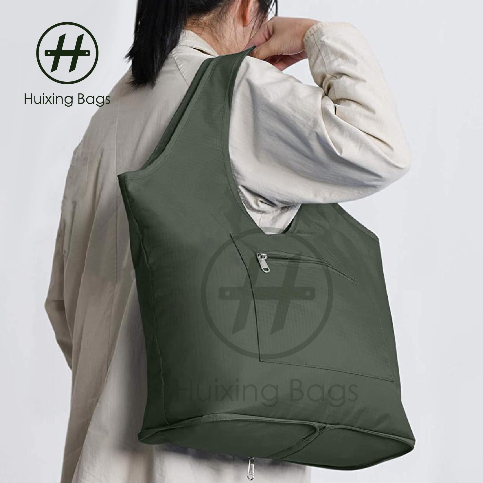 Environmentally Friendly Shopping Bag,Portable Large-capacity Grocery Shopping Bag,Supermarket Grocery Bag For Women,Waterproof Portable Oxford Cloth Shopping Bag