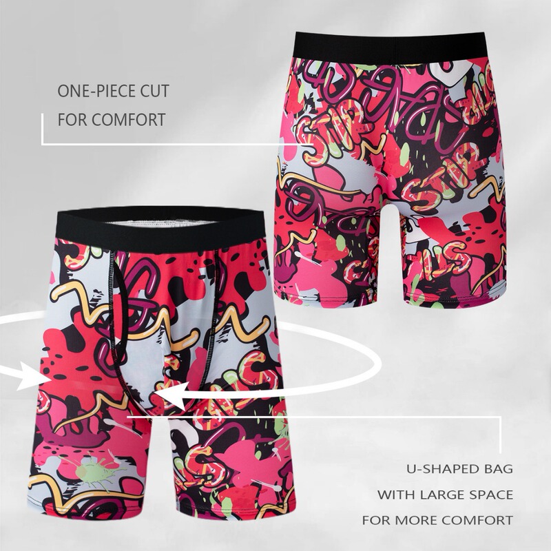 2024 men's ice silk underwear comfortable seamless breathable trend boxers summer sports boys boxers wholesale