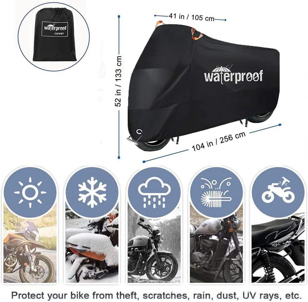Cross-Border Polyester Taffeta Oxford Cloth Motorcycle Cover, Thickened Dustproof, Waterproof, Sunproof Electric Vehicle Scooter Cover, Full Cover